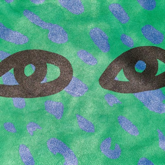 Clare V Green and Blue Clutch Elegant Minimalist Design - Picture 11 of 11